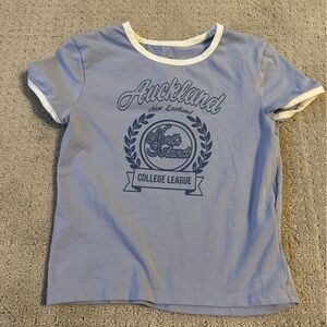 H and M size 12/14 blue tee.